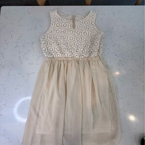 Hem & Thread Cream Midi Sundress for Weddings